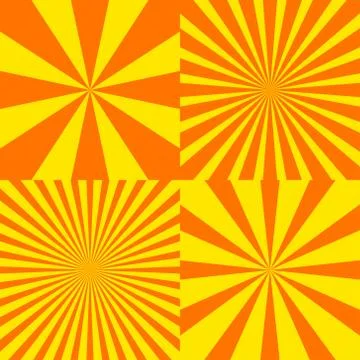 Sun ray background set Stock Illustration