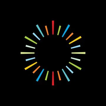 Sun ray logo vector colorfull Stock Illustration