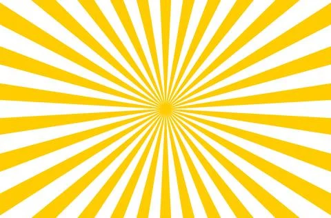 Sun ray radial vector background yellow burst shine beam design. Orange retro 库存插图