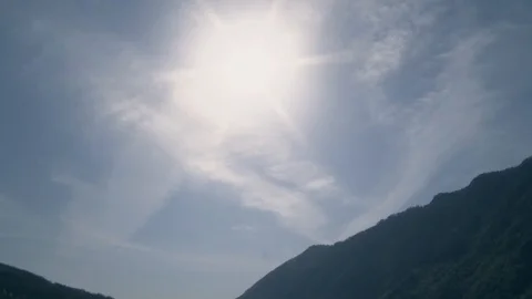 Sun rays above the River in Europe Video stock 91244839