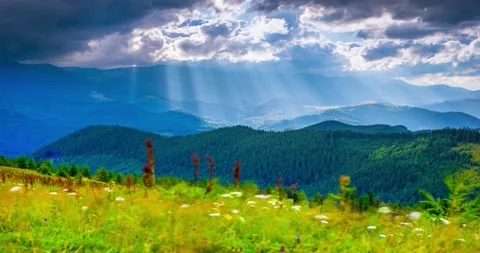 Sun rays after a thunderstorm Vídeos de archivo 170776984