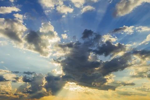 Sun rays and cloud Stock Photos