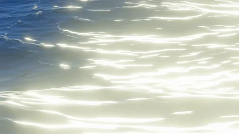 Sun rays and sun beam scenery underwater waves on surface of water slow ocean Stock Footage 140817297