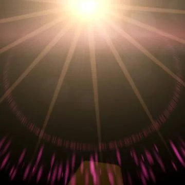 Sun with rays ands sparkles An image of a sun with rays ands sparkles back... Stock Photos