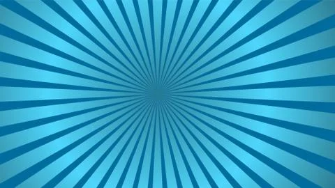 Sun rays background. Blue radiate sun beam, burst effect. Sunbeam light flash Stock Illustration