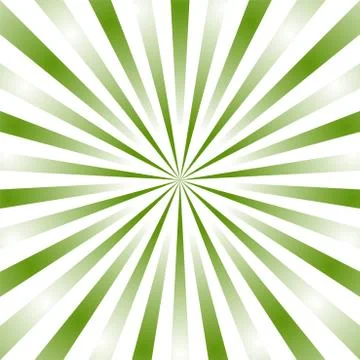Sun rays background. Green radiate sun beam burst effect. Sunbeam light flash Stock Illustration