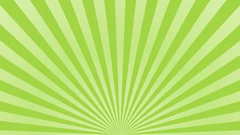 Sun rays background. Green radiate sun beam burst effect. Sunbeam light flash Stock Illustration