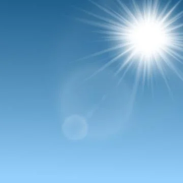 Sun rays beams and light flares layout realistic vector illustration isolated. 스톡 일러스트