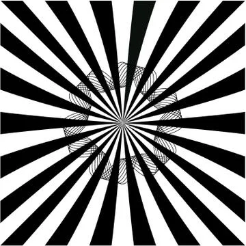 Sun rays black white, abstract background Explosion Starburst ray Illustrazione stock