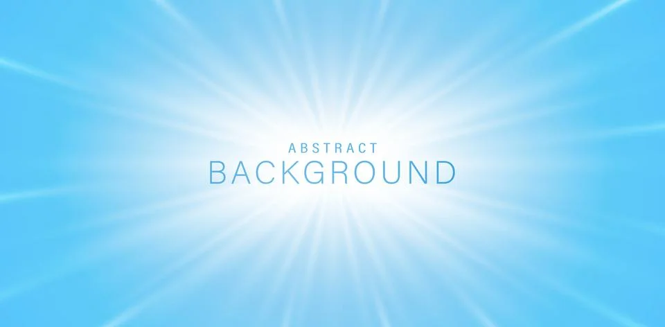 Sun rays blue background Stock Illustration
