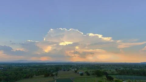 Sun rays on blue sky Stock Photos