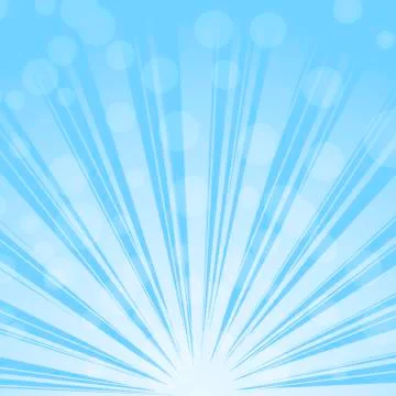 Sun rays with blue sky. Vector background. Stock Illustration