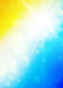 Sun rays bokeh beach background Ilustración de archivo