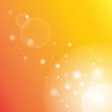 Sun rays with bokeh on orange sky background. Modern summer picture with a su Stock Illustration