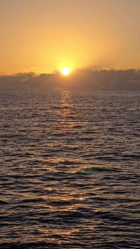 Sun rays break through clouds over Câmara de Lobos, painting the ocean in light. Stock Footage 310024504