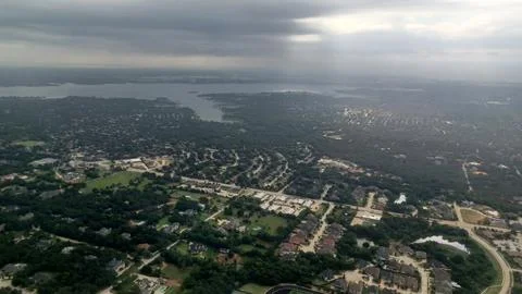 Sun Rays Break Through Storm Clouds Stock Photos