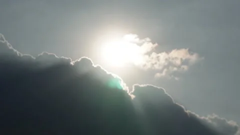 Sun Rays Breaking Stock-Footage 344822307