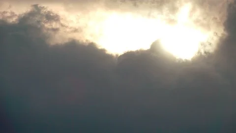 Sun rays breaking through the clouds Stock Footage 89518278