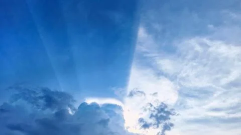 Sun Rays Breaking Through Clouds Abstract Background Foto stock