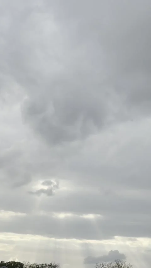 Sun Rays Breaking Through Storm Clouds Stock Footage 345514982