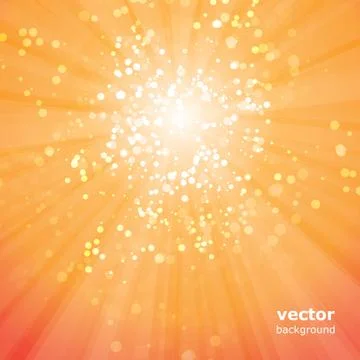 Sun Rays with Bubbles Vector Stock Illustration