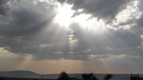Sun Rays Cloud Stock Footage 336567103