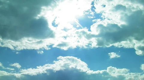 Sun rays cloud + More and most diverse  +  " Think Different " Stock Footage 2907580