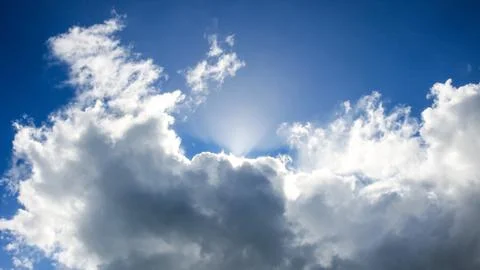 Sun rays from clouds Stock Photos