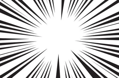 Sun Rays for Comic Books Radial Background Vector Stock Illustration
