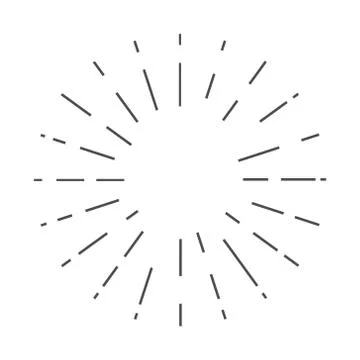 Sun rays drawn symbol Stock Illustration