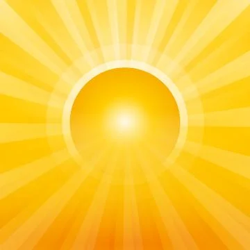 Sun with rays as a gateway Stock Illustration