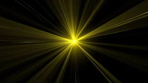 Sun rays with glowing star particles animation on a dark background. Vídeo Stock 336351424