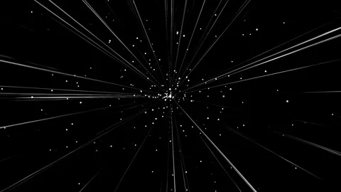 Sun rays with glowing star particles animation on a dark background. Vídeo Stock 336351426