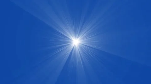 Sun rays with glowing star particles animation on a dark background. Vídeo Stock 336351440