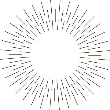 Sun rays hand drawn, Sunburst Vector, Sun rays Icon Hipster 스톡 일러스트