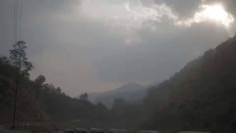 SUN | RAYS | HILLS Stock Footage 106443761