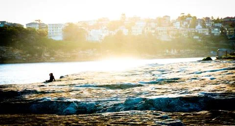 Sun rays hitting the rocks Stock Photos