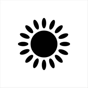 Sun with rays icon. isolated object 스톡 일러스트