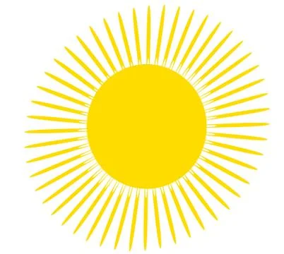 Sun with rays illustration Stock Illustration
