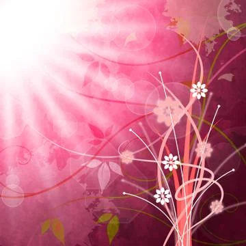 Sun rays indicating blooming sunray and radiance Stock Illustration