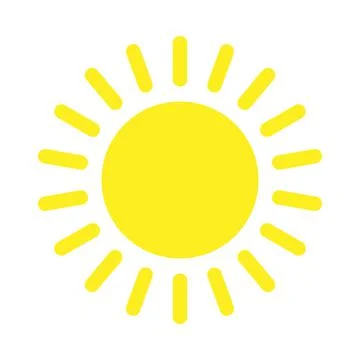 Sun with rays line icon design. Stockillustratie