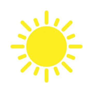 Sun with rays line icon design. Illustrazione stock