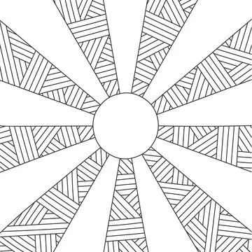 Sun with rays lines Stock Illustration