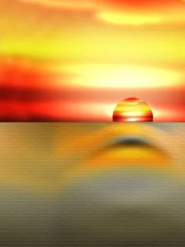 Sun rays or sun set design on Photoshop Stock Photos