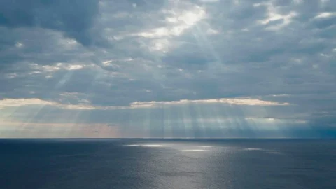 Sun rays over Adriatic Sea Croatia Stock Footage 81630761
