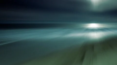 Sun rays over beach and surf - 4 diff. color effects No.1 Stock Footage 45400665