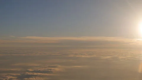 Sun rays over the clouds. Stock Footage 121175119
