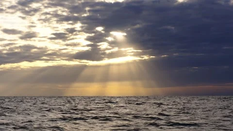 Sun Rays Over The Ocean Stock Footage 317837778