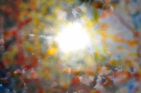 Sun rays painted branches Stock-Fotos