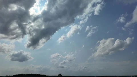 Sun Rays Piercing Through Timelapse Clouds Stock Footage 279409021